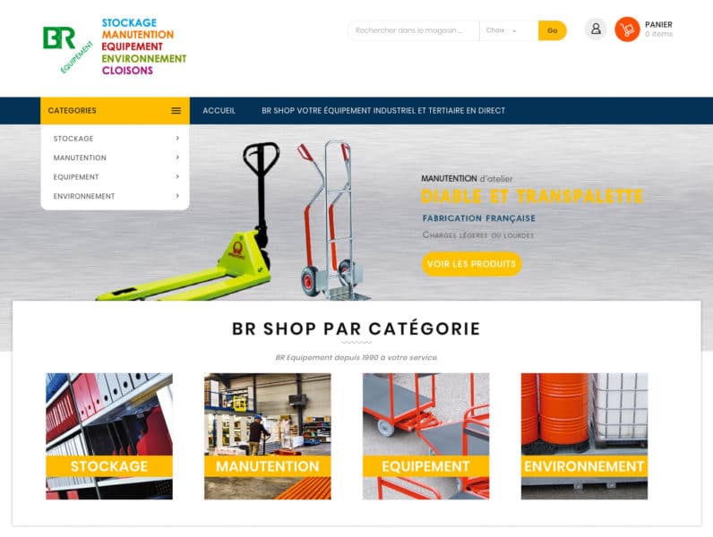 www.br-shop.fr votre boutique pour vos équipements industriels et tertiaires en direct.
