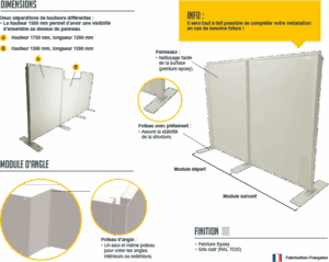 Cloison sécurité sanitaire