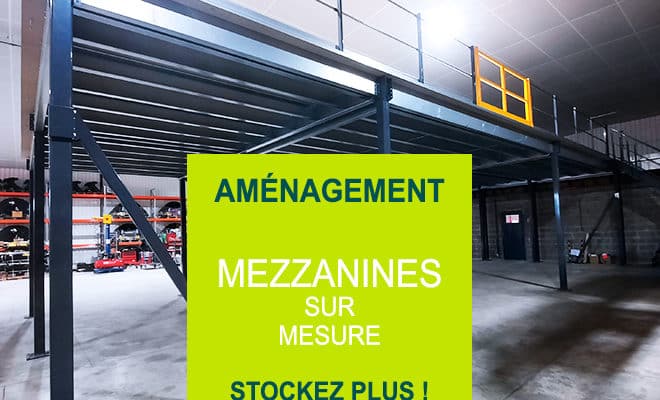 mezzanine industrielle pour stockage