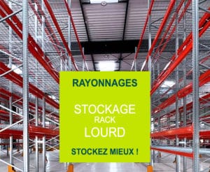 Rayonnage métallique pour stockage sur rack lourd