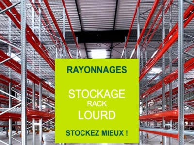 Rayonnage métallique pour stockage sur rack lourd