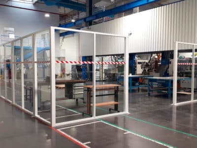 cloison separation chaine de production