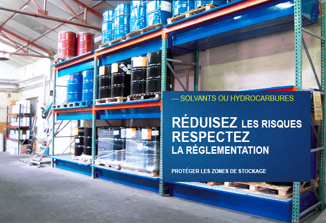 Stockage des solvants et hydrocarbures